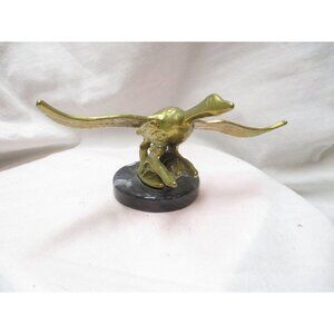 Goose figurine Brass, Bird Duck Flying Goose mid century nature lover, outdoorsy